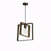NG Lighting Kremasto Fotistiko Orofis Tetragno Xeiropoiito Metalliko Skouria/Moka Monofoto E27 30x30cm 2026165